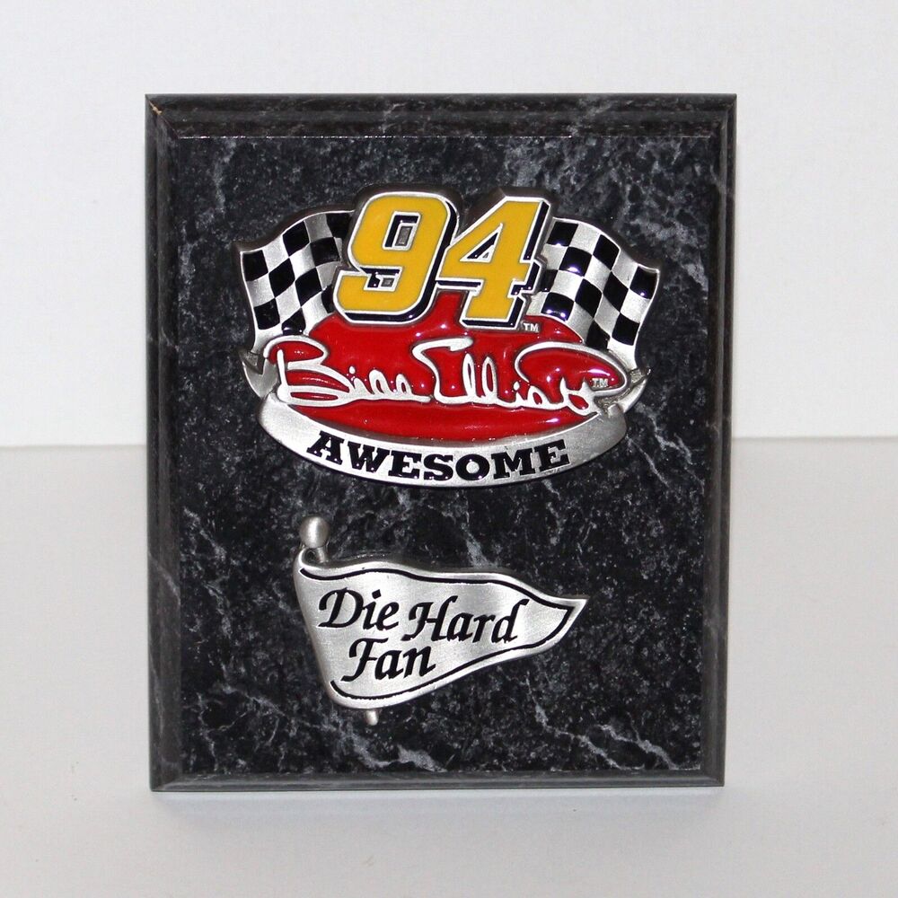 94 BILL ELLIOT Nascar plaque Die Hard Fan racing car 6" sign wall decor